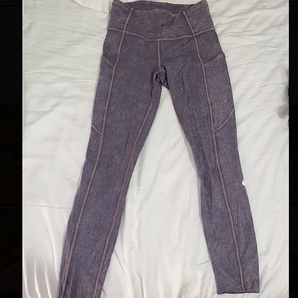 Ice wash violet verbana fast and feee high rise tight 25”